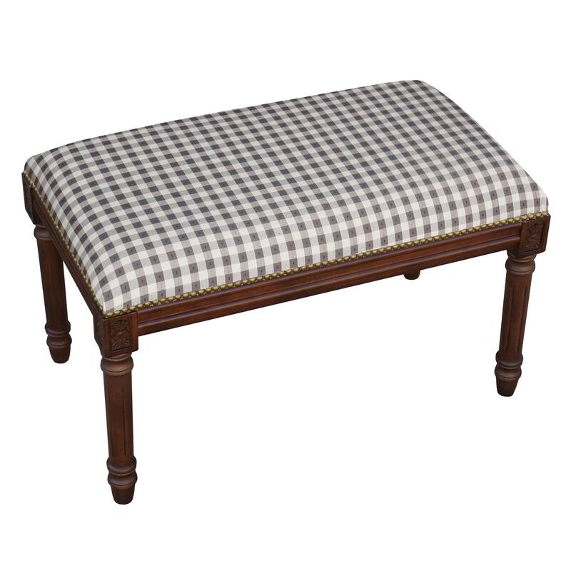 Black Gingham Bench