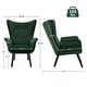 preview thumbnail 15 of 92, Upholstered Wingback Armchair Leisure Accent Chair, Single - 40.55" H x 28.34" W x 33.1" D
