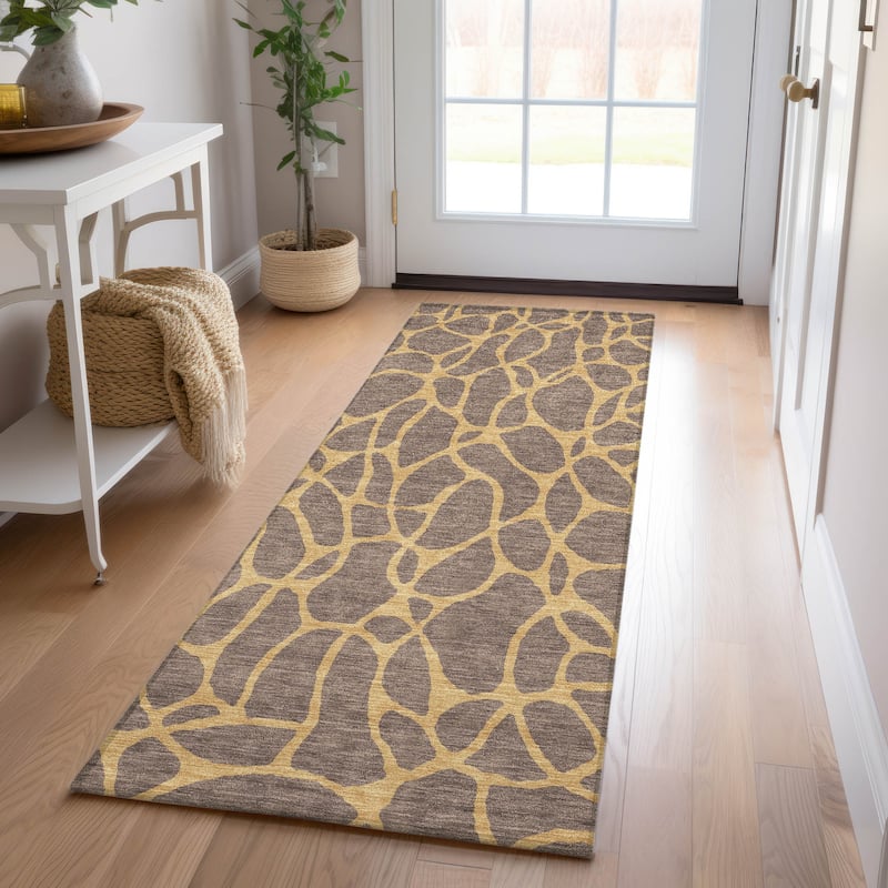 Machine Washable Indoor/ Outdoor Contemporary Chantille Rug