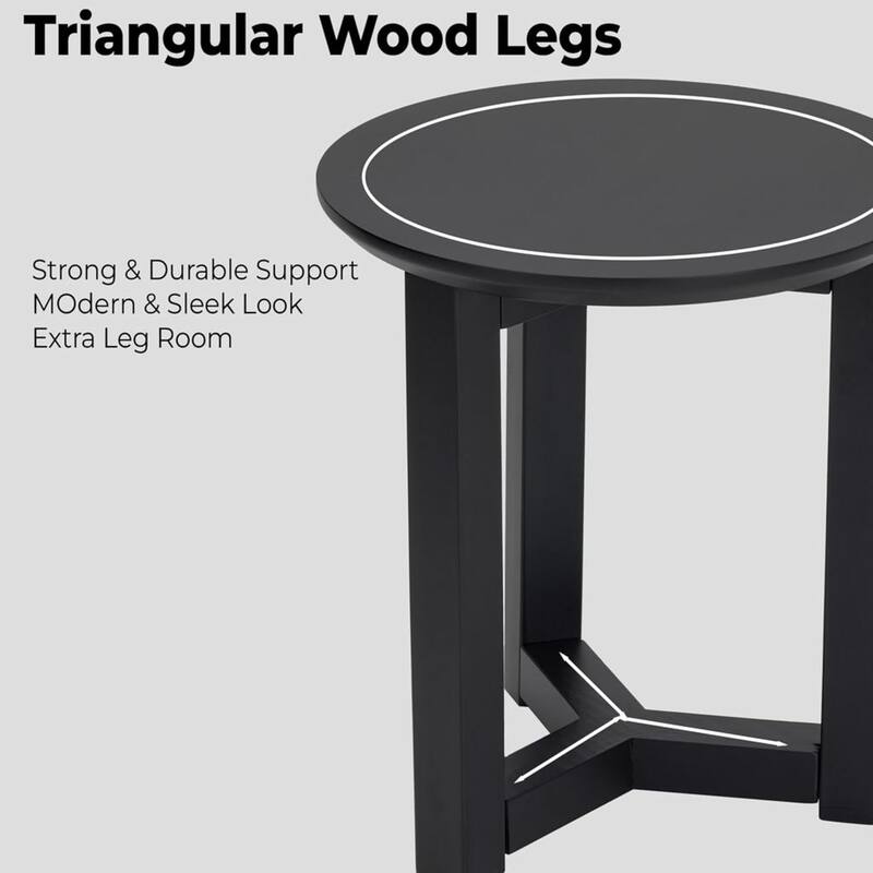 Modern Wood Nesting Tables 3 Nested Side/ End Tables (Set of 3)