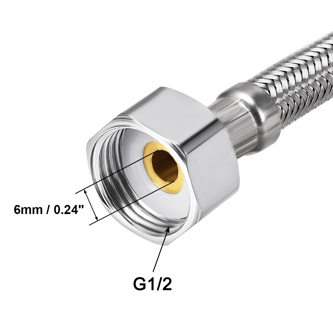 39" Faucet Supply Line Connectors G1/2 Female X G1/2 Male