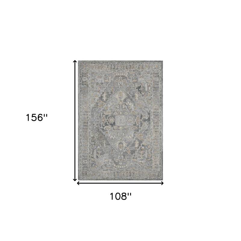 HomeRoots Oriental Transitional Rectangle Area Rug