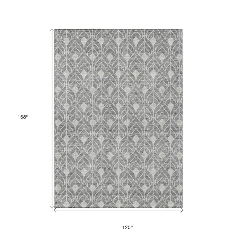 HomeRoots Geometric Transitional Rectangle Outdoor Rug