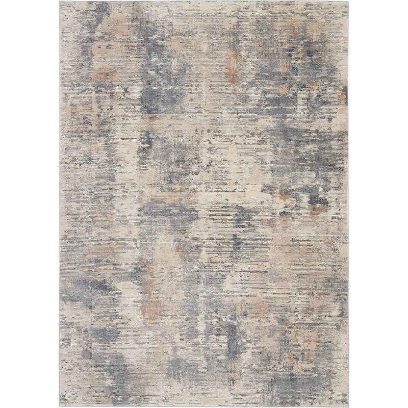 Rustic Textures Modern Transitional Abstract Area Rug