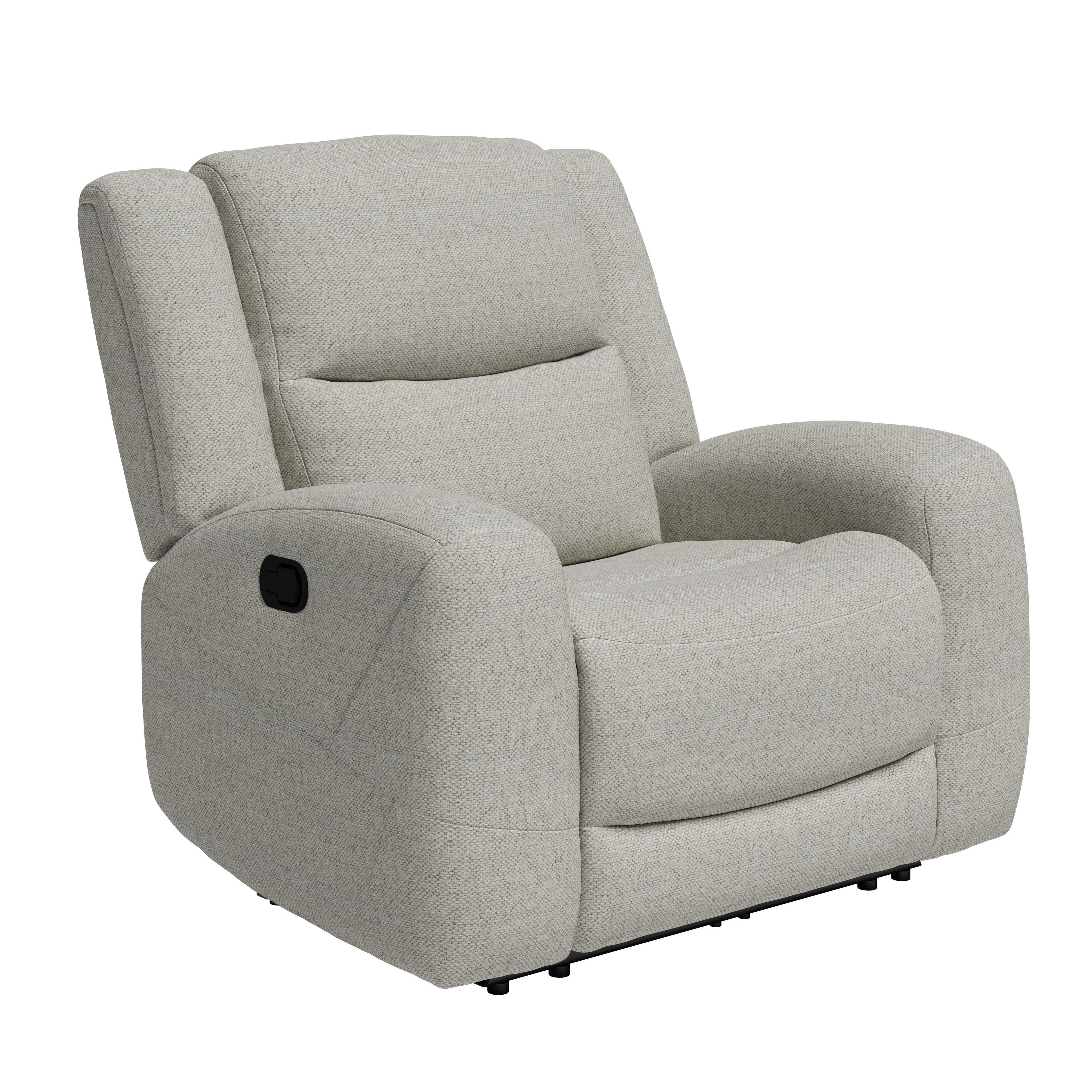 Furniture of America Jorwyn Beige Fabric Manual Recliner