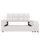 preview thumbnail 8 of 8, Queen Size Upholstered Platform Bed with Multimedia Nightstand & Storage Shelves Storage Bed Frame for Kids Teens Adults, White