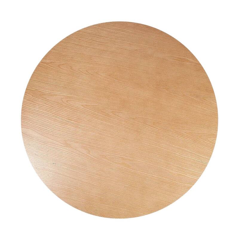 HomeRoots 47" Natural Wood Pedestal Base Round Top Dining Table - 47.20 in. x 29.52 in. x 47.20 in.