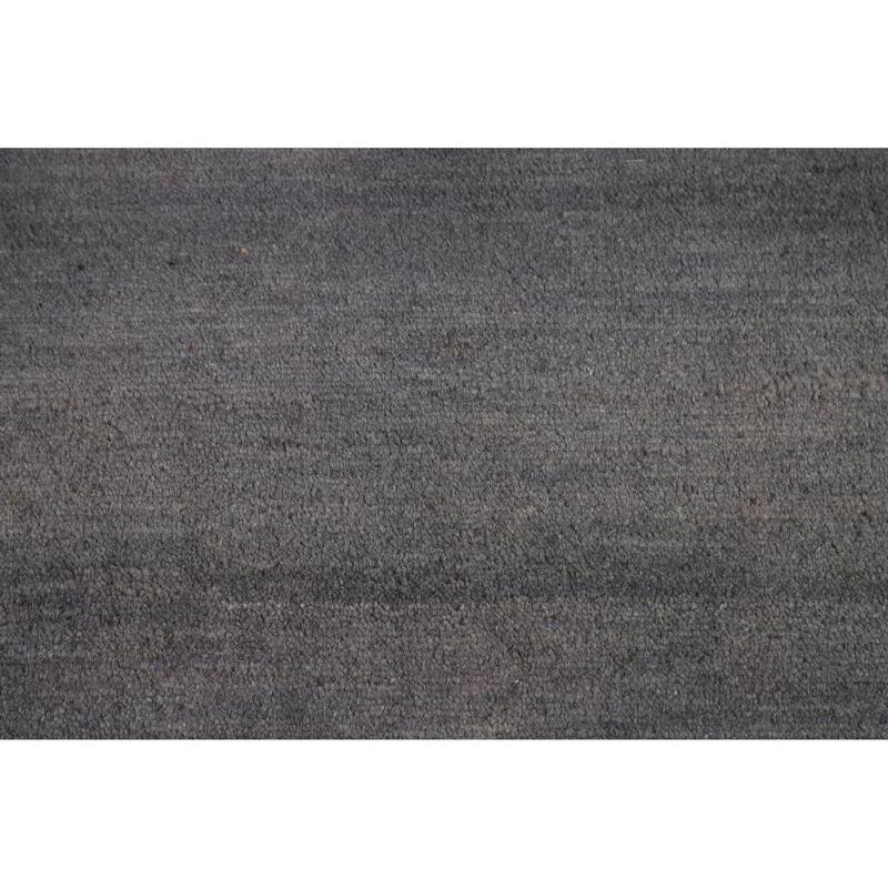 Modern Gray Gabbeh Oriental Accent Rug Hand-Knotted Wool Carpet - 2'6" x 3'10"