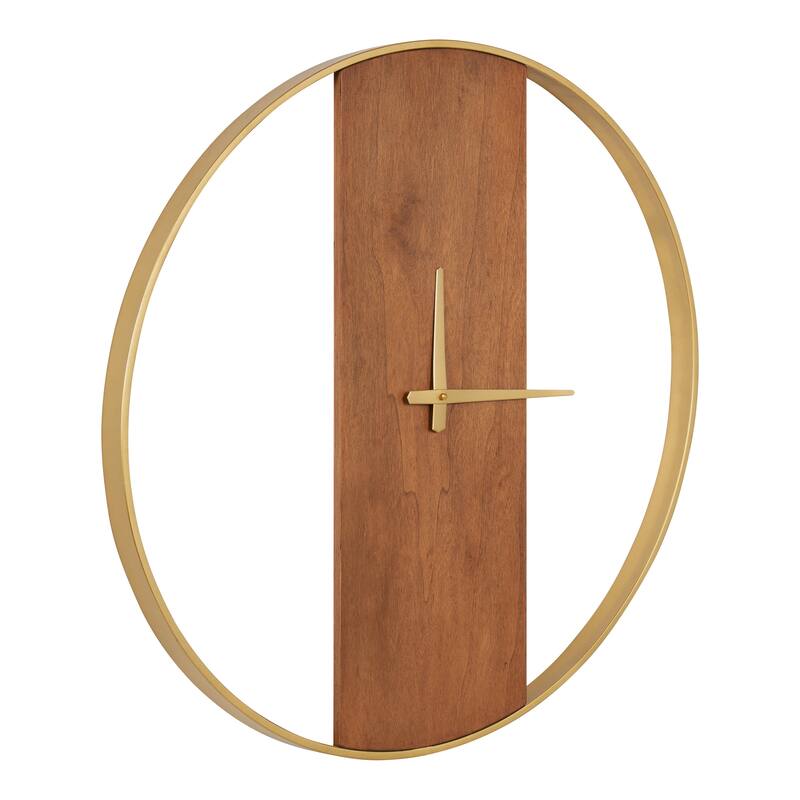 Kate and Laurel Ladd Round Numberless Wall Clock