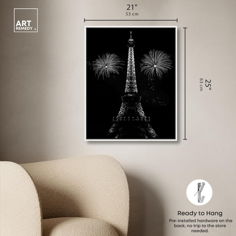 Fireworks Over Paris Canvas by Art Remedy