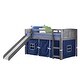 preview thumbnail 17 of 15, Twin Louver Low Loft with Slide in Antique Grey