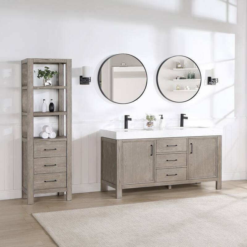 Miseno MV-703860M León 60" Free Standing Double Basin Vanity Set with