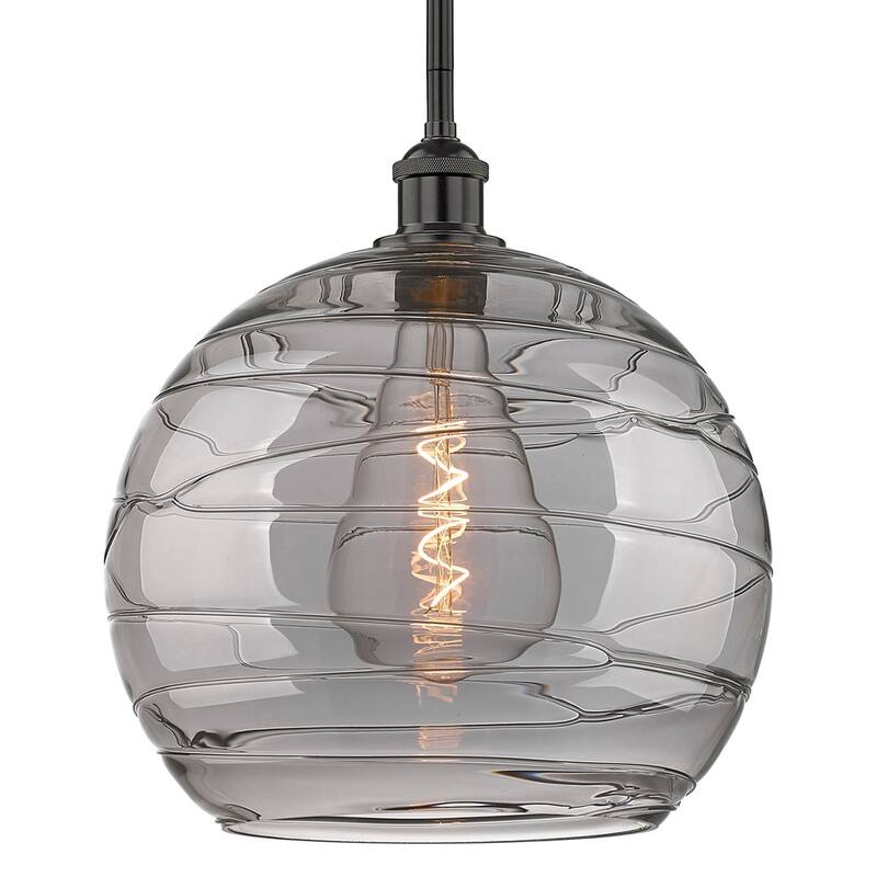 Innovations Lighting 616-1S 15 14 Athens Deco Swirl Pendant Athens - Matte Black