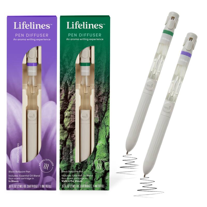 Lifelines 2 Pack Pen Diffusers - Green/Purple