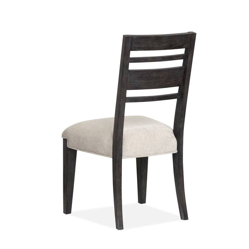 Magnussen Home Plum Creek Ravenwood Black Upholstered Side Chair Two Pack - 20.63''W x 22.75''D x 38''H