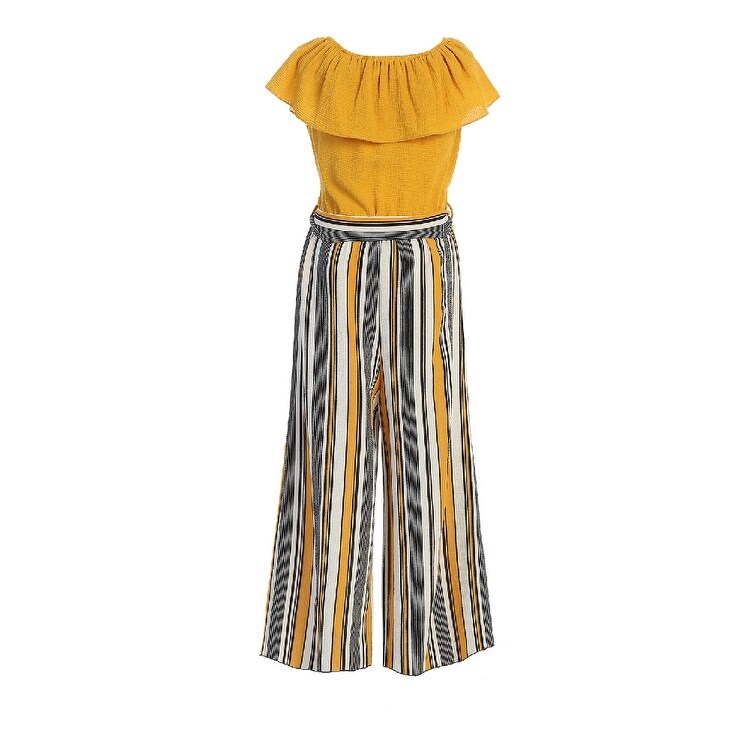 girls mustard jumpsuit