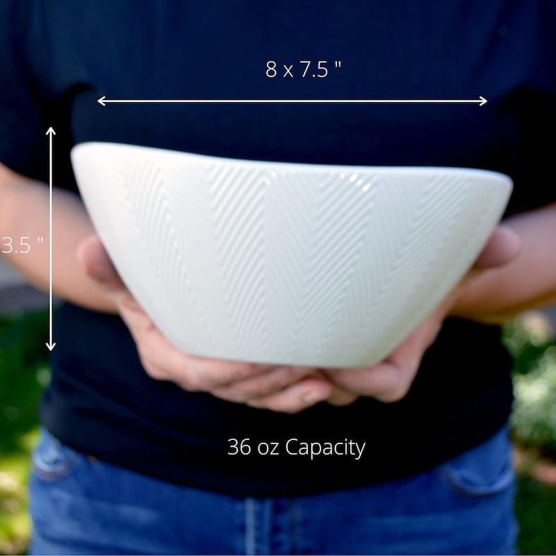 Euro Ceramica Highlands White Porcelain 3 Piece / 4 Piece Serving Bowl Set