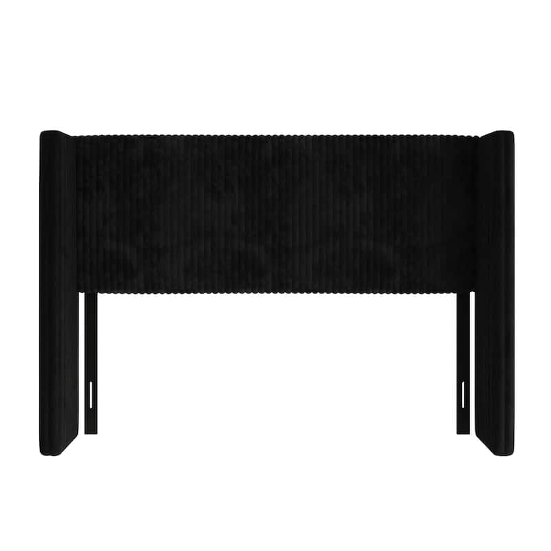 Clayfell Lenox Upholstered Wingback Headboard, Soft Corduroy, Easy to Assemble