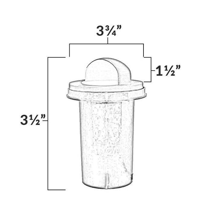 12V Composite In Ground Well Pathway Light w/ Eyebrow Cover