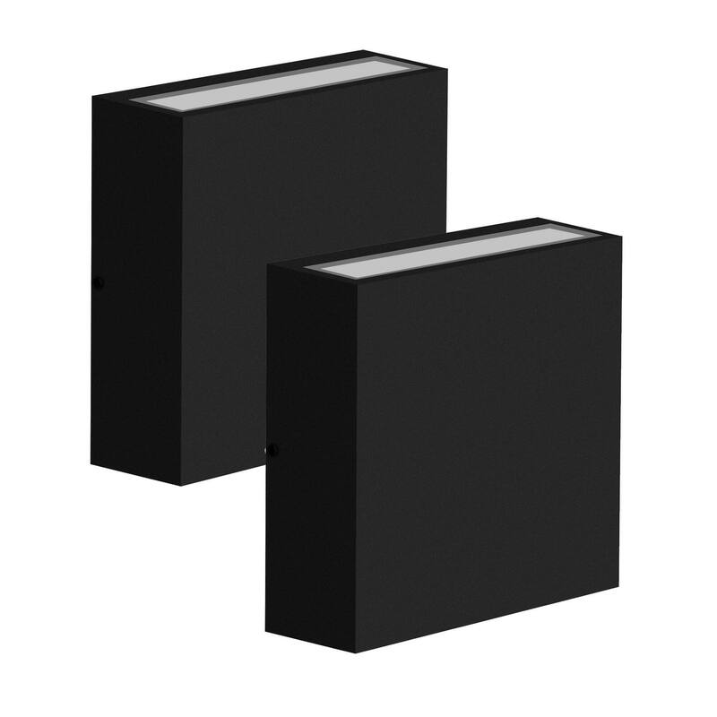 2 Pack Wall Light Outdoor LED Wall Mount Lamp Wall Sconce Lighting - Black