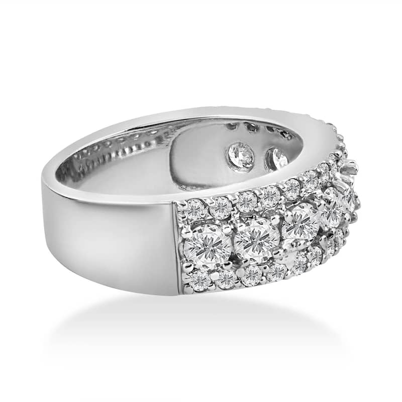 1 1/2ct Diamond Wedding Ring Womens Anniversary Band White Gold