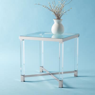 SAFAVIEH Couture Antina Acrylic End Table - 23.6" W x 23.6" L x 23.6" H - 24Wx24Dx24H