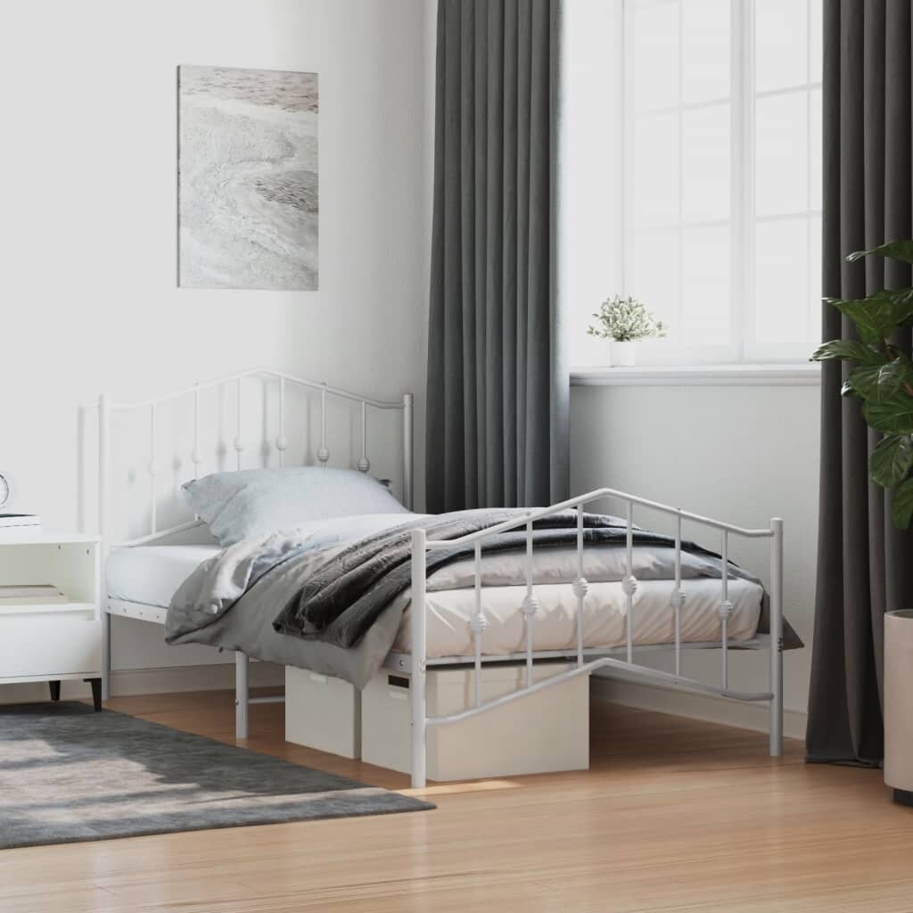 vidaXL Metal Bed Frame, No Mattress