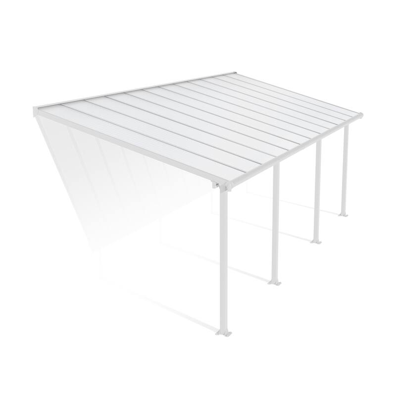 Olympia 10 ft. White/White Aluminum Patio Cover -