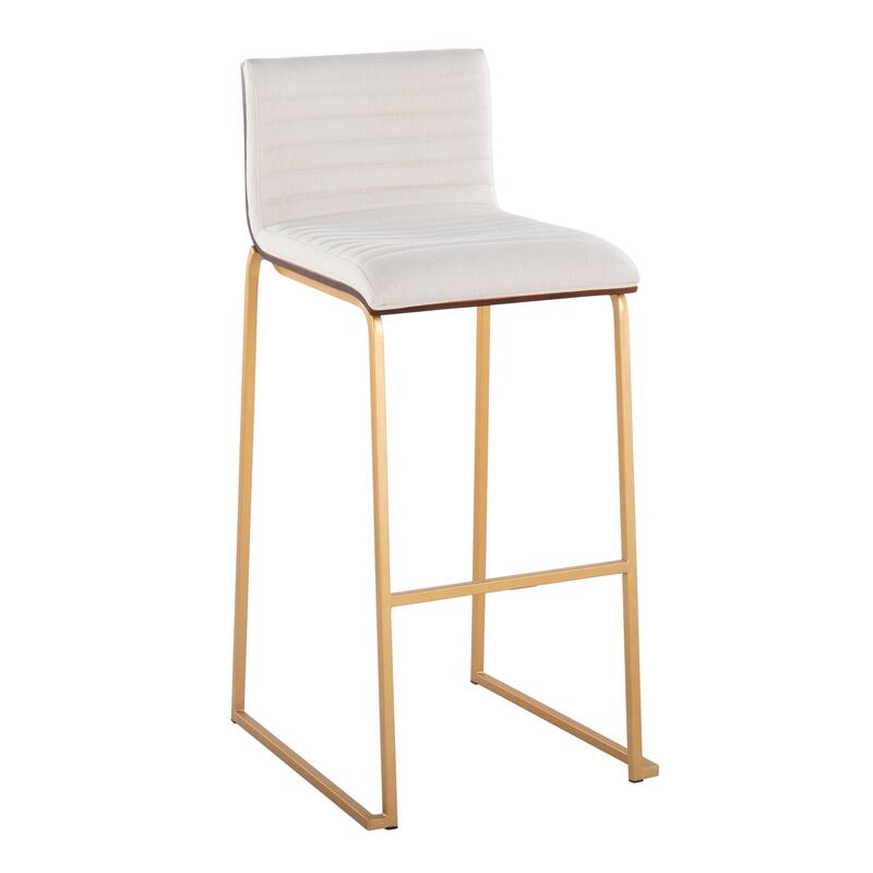 Silver Orchid Magda 30" Fixed-Height Upholstered Bar Stool (Set of 2)