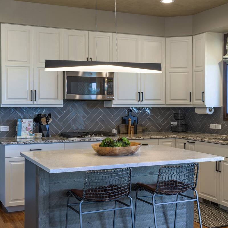 Contemporary 1-Light Integrated LED Hanging Kitchen Island Light