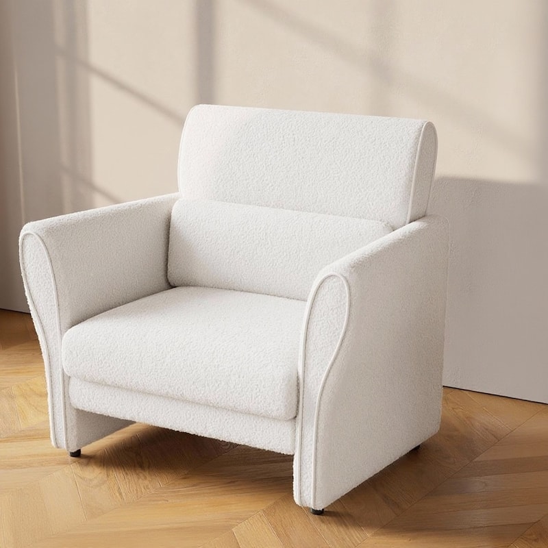 Modern Loveseat Sofa, with High Backrest and Removable Lumbar Pillows
