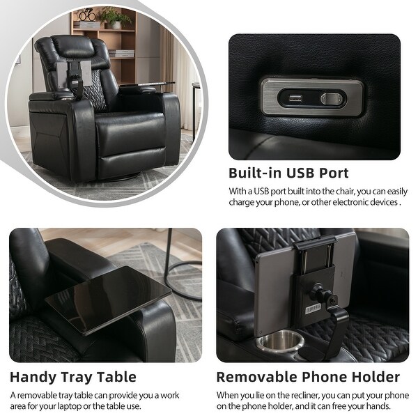 Myles power theater recliner with adjustable headrest manual cheap