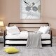 preview thumbnail 3 of 22, Industrial Style Twin Size Daybed with Adjustable Pop Up Trundle and Heavy-Duty Steel Metal Bedframe