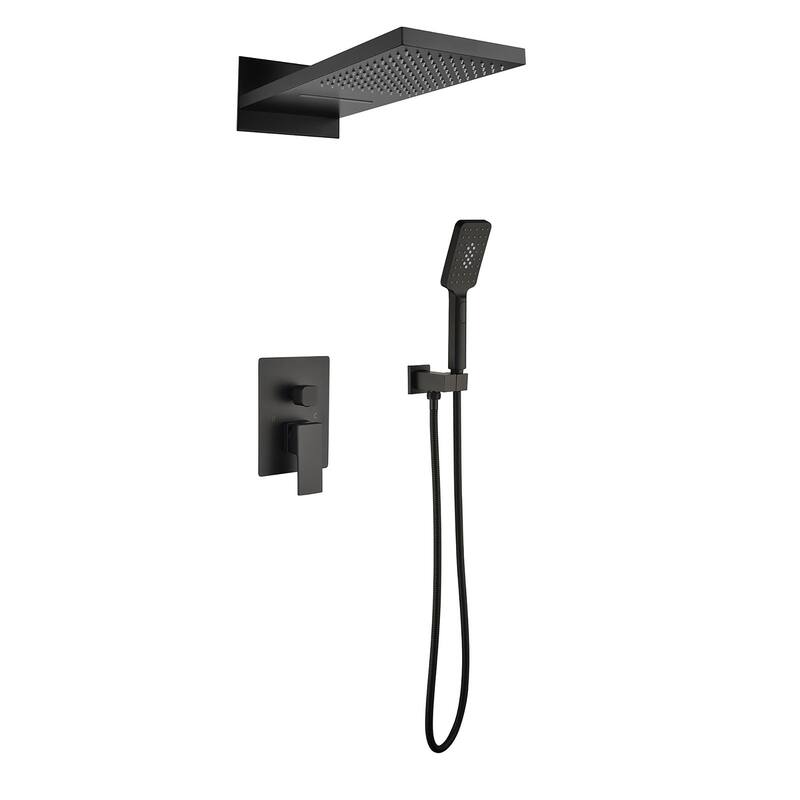 9-in Wall Mounted Shower System with Square Rain Shower Head