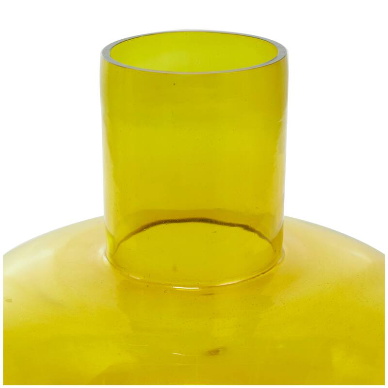 Blue, Green or Orange Glass Round Vase with Varying Shapes and Sizes (Set of 3)