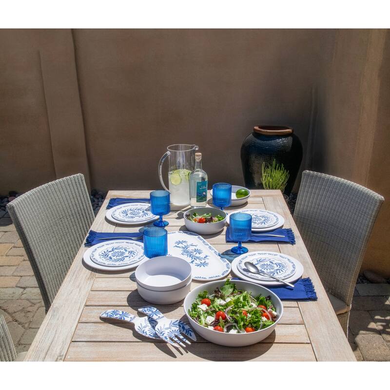 Abode Homewares Azul Melamine Serving Tray - Blue - 17.7" x 7.9"