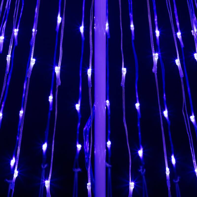 LED Lighted Christmas Cone Tree Outdoor Decoration - 9' - Blue