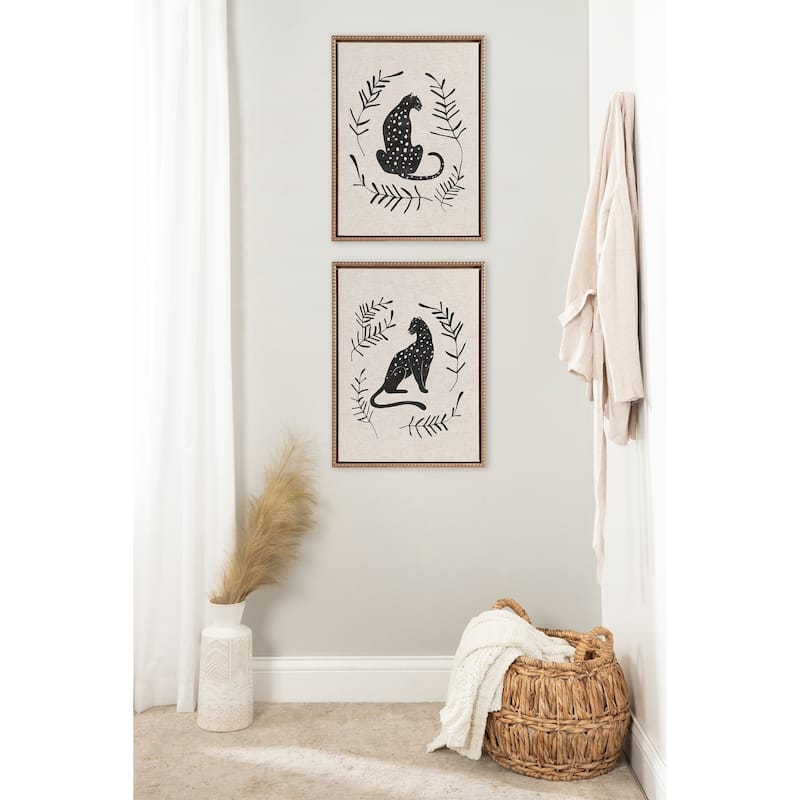 Sylvie Beaded Jungle Framed Canvas Art Set by Alexander Ginzburg