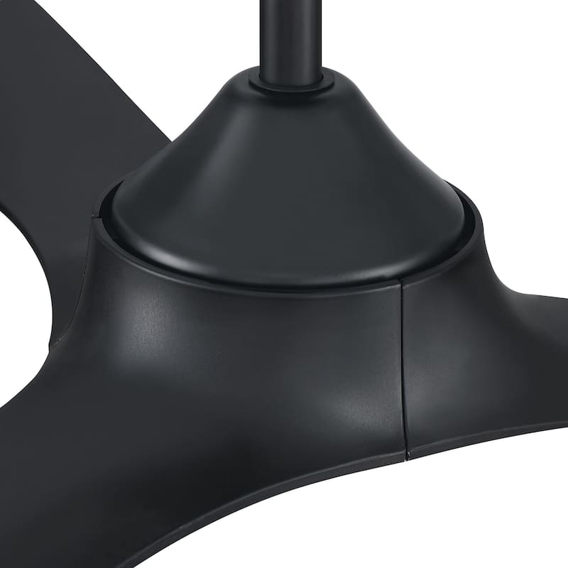 56" Modern Black 3-Blade Propeller DC Ceiling Fan with Remote