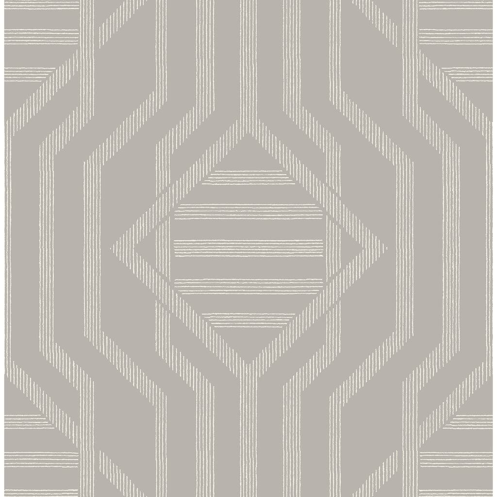 A-Street Prints Essex Light Grey Geometric Wallpaper