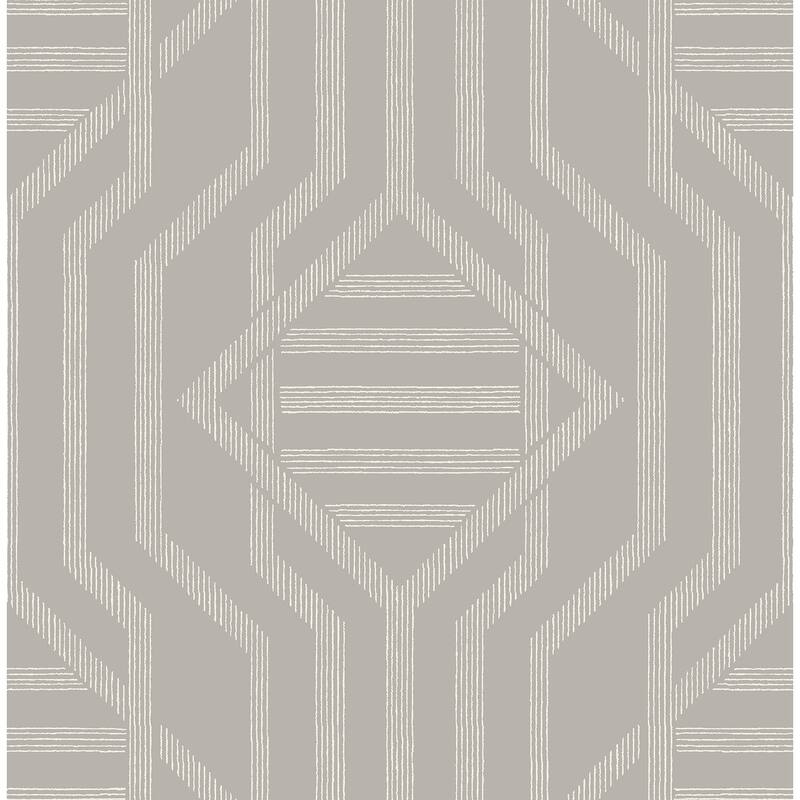 A-Street Prints Essex Light Grey Geometric Wallpaper