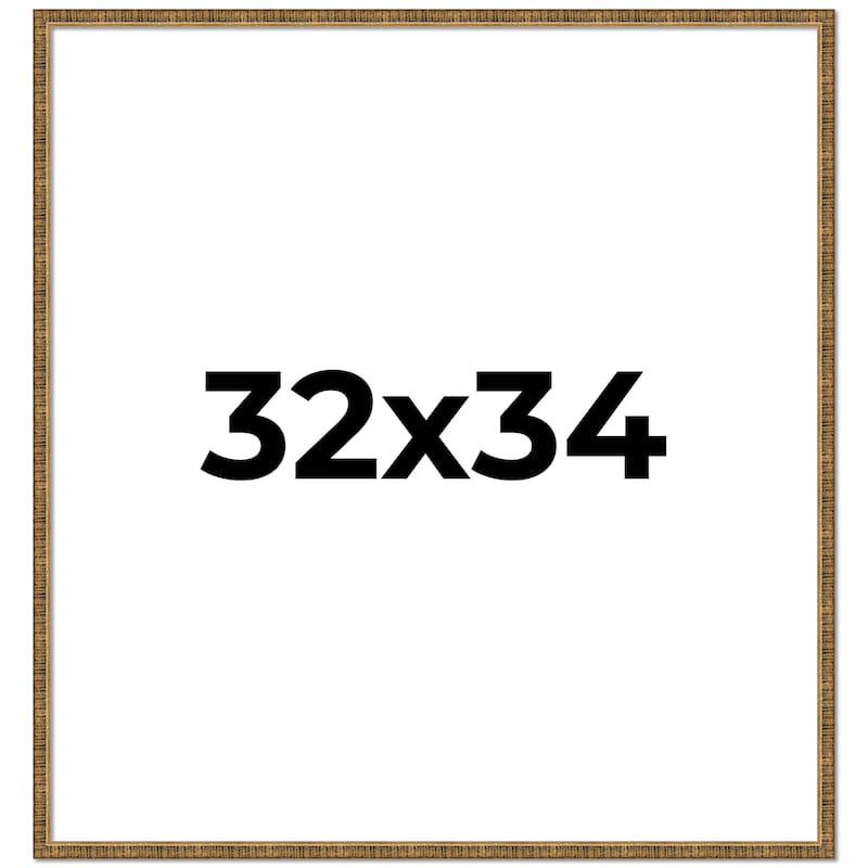32x34 Frame Gold Kingsley Distressed Solid Wood Picture Frame Width