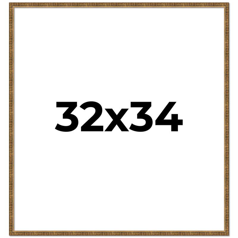 32x34 Frame Gold Picture Frame - Complete Modern Photo Frame Includes