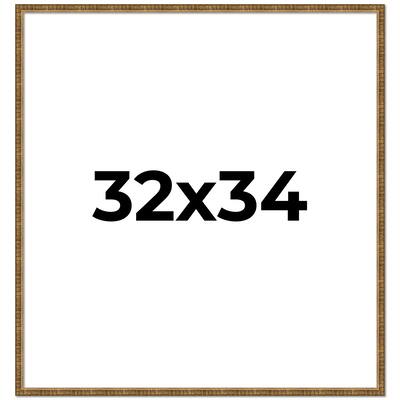 32x34 Frame Gold Picture Frame - Complete Modern Photo Frame Includes