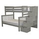 preview thumbnail 15 of 19, Taylor & Olive Trillium Twin over Full Stairway Bunk Bed