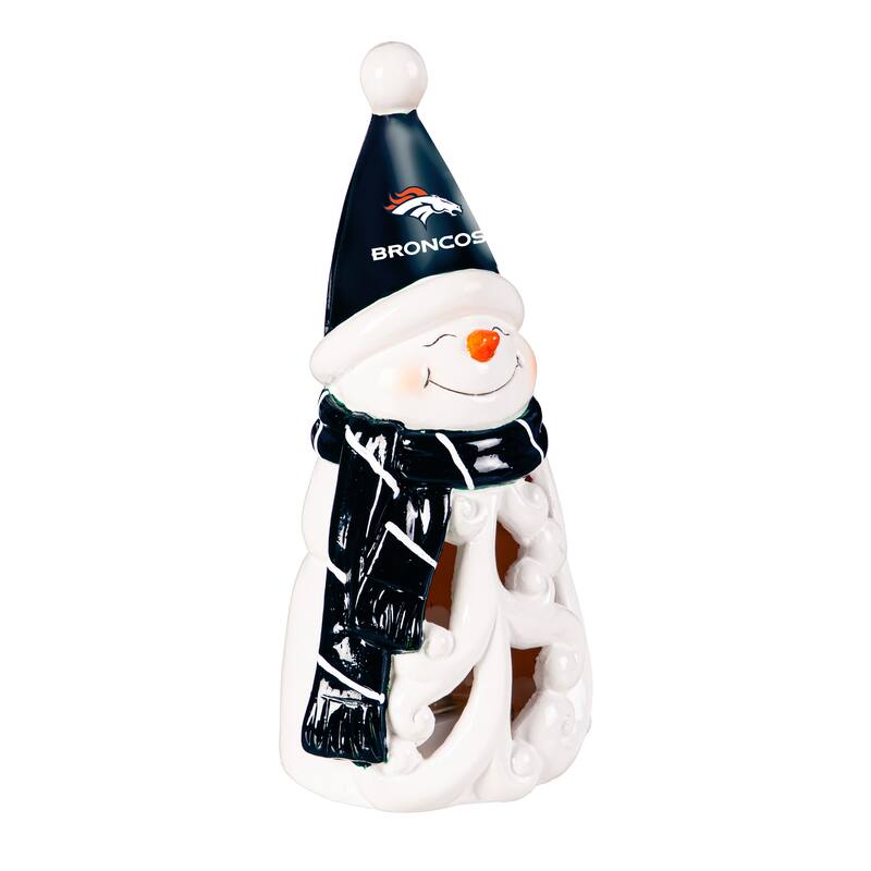 Denver Broncos Snowman LED Garden Statuary, 8"