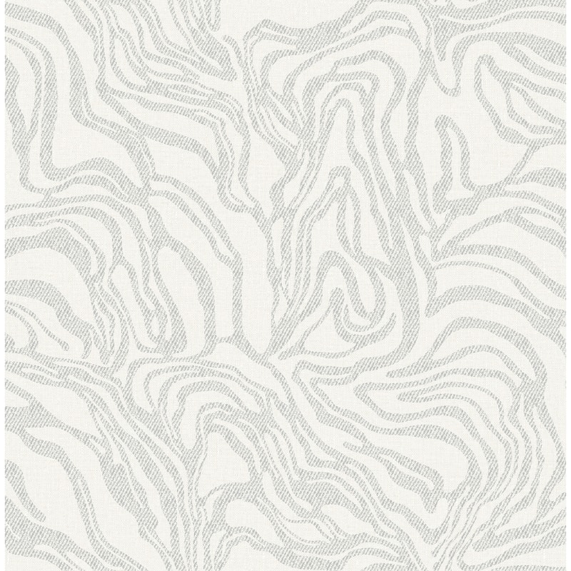 A-Street Prints Massar Silver Modern Marbled Wallpaper