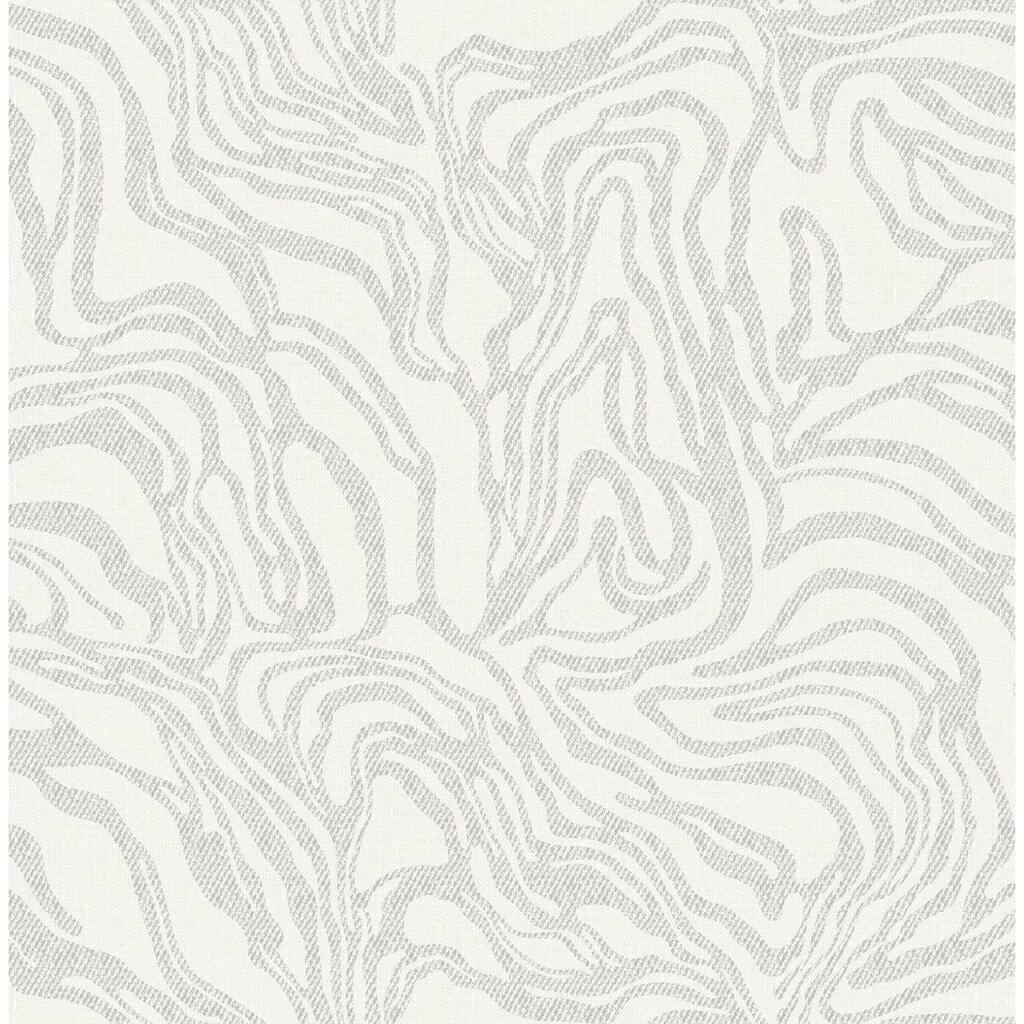 A-Street Prints Massar Silver Modern Marbled Wallpaper