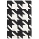 preview thumbnail 15 of 19, SAFAVIEH Handmade Flatweave Dhurries Lizabeth Modern Moroccan Wool Rug 2'6" x 4' - Black/Ivory - Rectangle