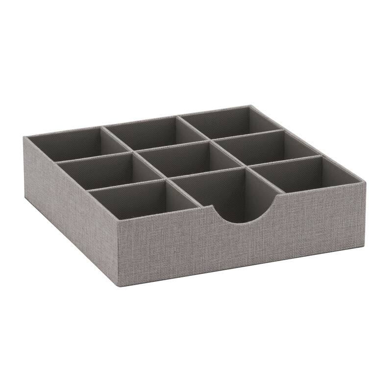 Household Essentials 9 Compartment Drawer Organizer Tray - 12.0"L x 12.0"W x 3.0"H